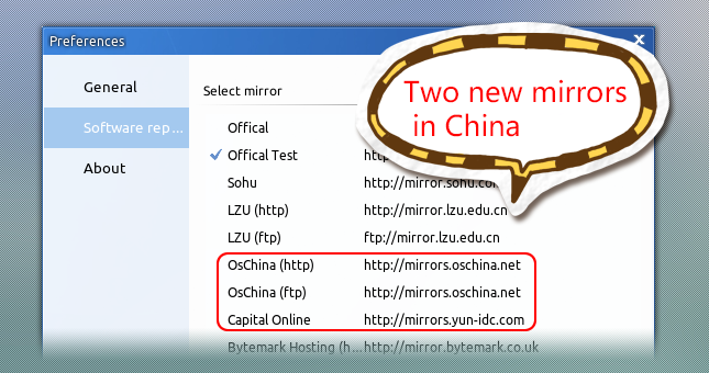 Two new mirrors in China are available