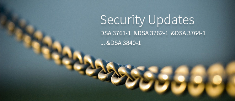 Security Updates (DSA 3761-1 &DSA 3762-1 &DSA 3764-1... &DSA 3840-1)